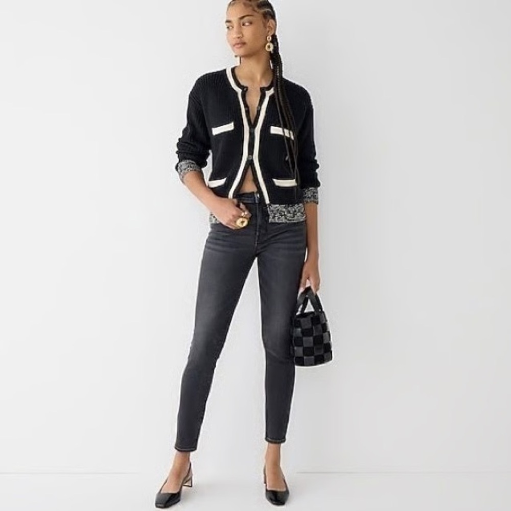 J. Crew charcoal black 9” high rise jeans